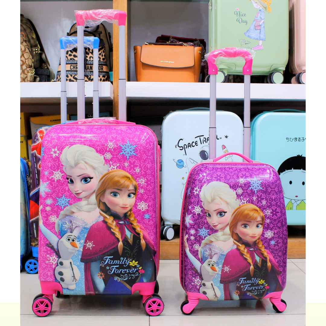 Buy Elsa Anna Frozen Blue Sisters Kids Luggage Trolley Bag Price