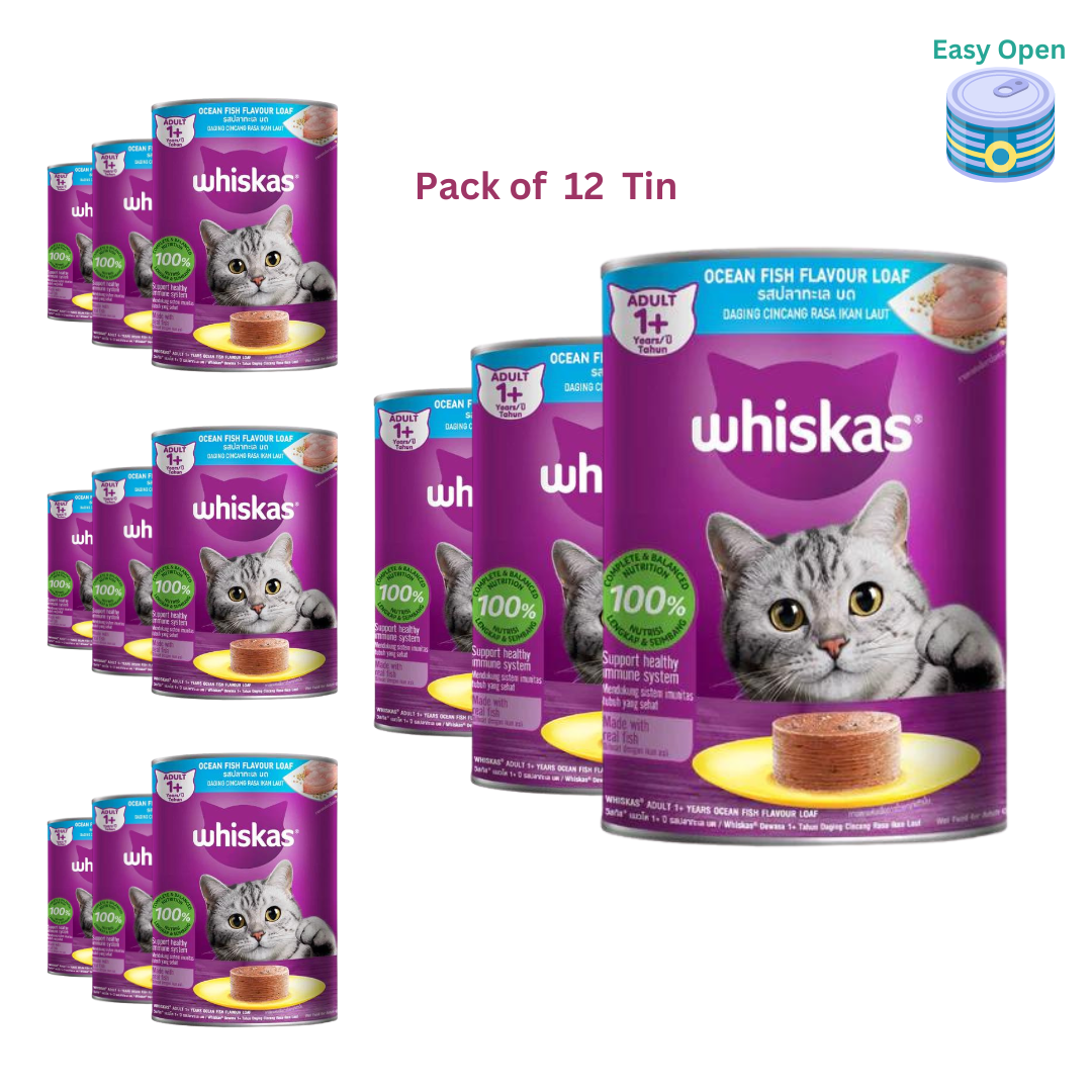 Buy Whiskas Adult Ocean Fish Flavour Loaf Cat Food 400G Tin Price in
