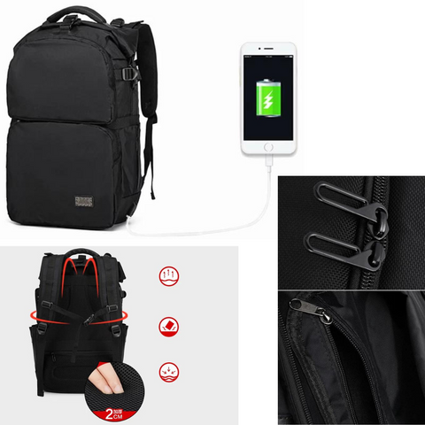 Ozuko Laptop USB Slot Backpack 9023