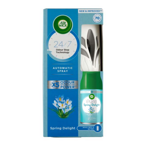 Airwick Air Freshner Freshmatic Dispenser Spring Delight 250ml UK