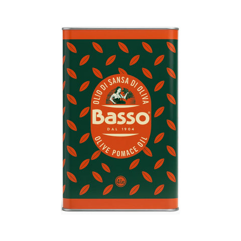 Basso Olive Pomace Olive Oil Tin 4 Ltr