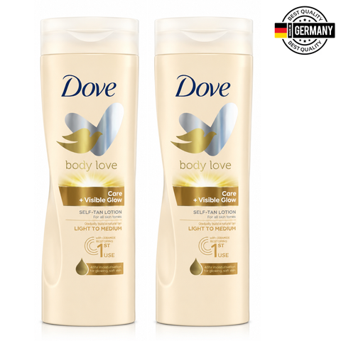 Dove Body Love Visible Glow Gradual Self-Tan Body Lotion Light to Medium 400ml