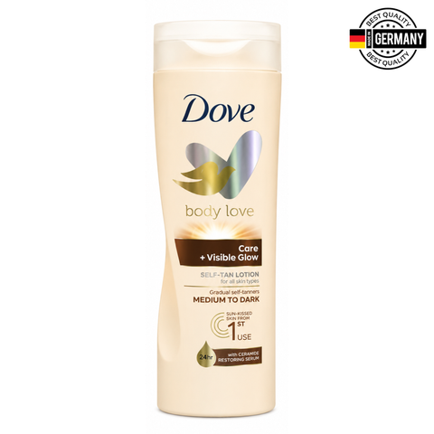 Dove Body Love  Visible Glow Gradual Self-Tan Body Lotion Medium to Dark 400ml