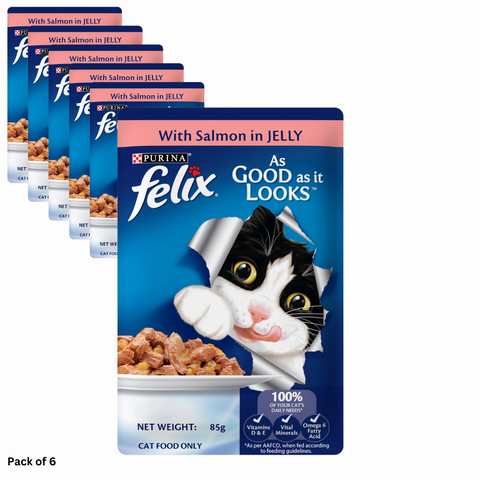 Purina Felix Adult Wet with Salmon in Jelly 85g