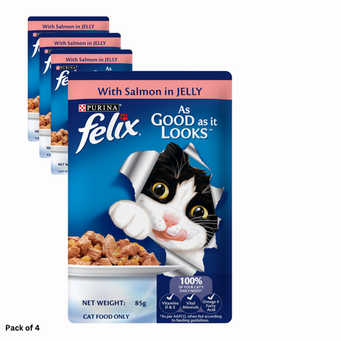 Purina Felix Adult Wet with Salmon in Jelly 85g