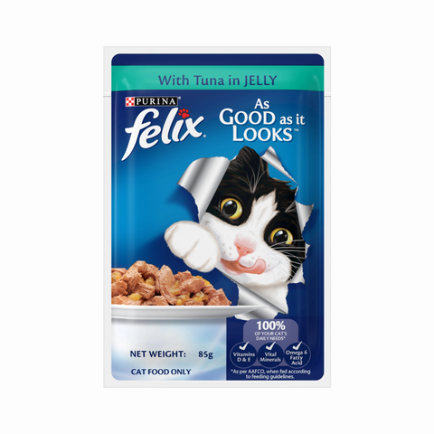 Purina Felix Adult Wet with Tuna in Jelly 85g