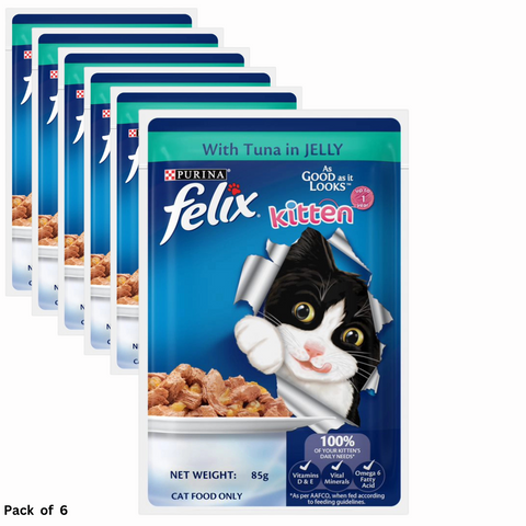 Purina Felix Kitten Wet with Tuna in Jelly 85g