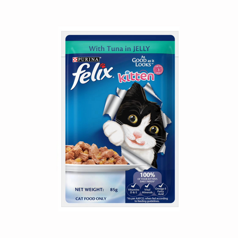 Purina Felix Kitten Wet with Tuna in Jelly 85g