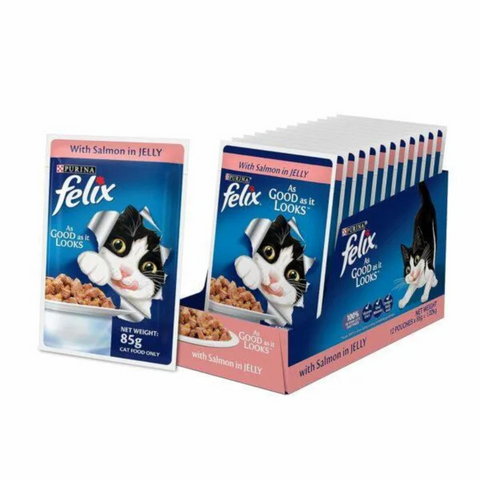 Purina Felix Adult Wet with Salmon in Jelly 85g