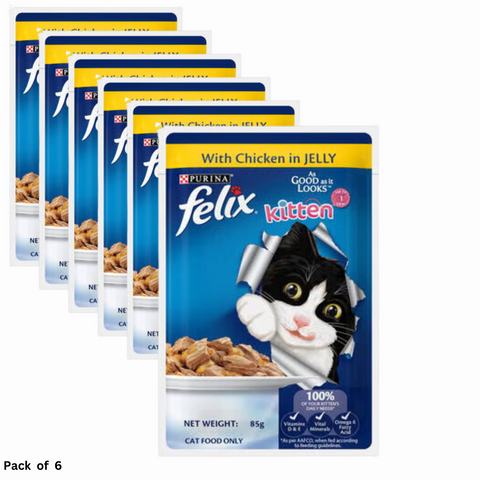 Purina Felix Kitten Wet with Ckicken in Jelly 85g