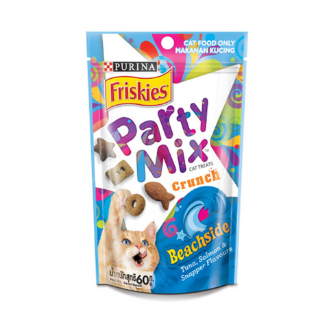 Purina Friskies Adult Cat Treats Party Mix Crunch Beachside 60g