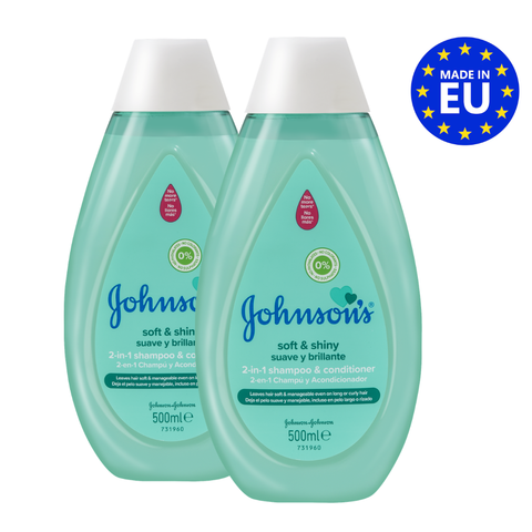 Johnson’s Shampoo & Conditioner 2 in 1 Soft & Shiny 500ml