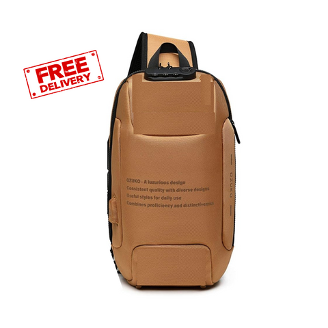 Ozuko Anti Theft Crossbody Shoulder Bag USB Port 9223