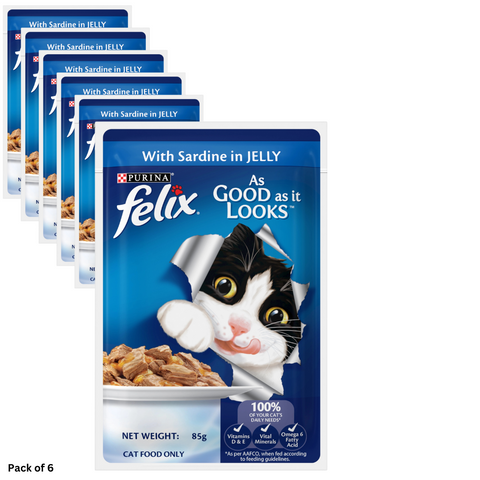 Purina Felix Adult Wet with Sardine in Jelly 85g