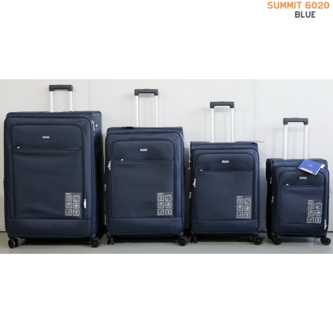 Summit Softside Trolley 4 Pcs Blue S022TP4