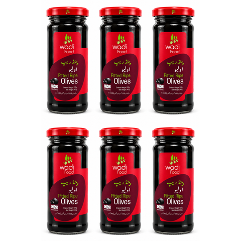 Wadi Food Pitted Black Olive 340G