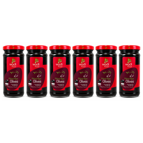 Wadi Food Pitted Black Olive 240G