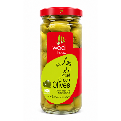 Wadi Food Pitted Green Olive 240G