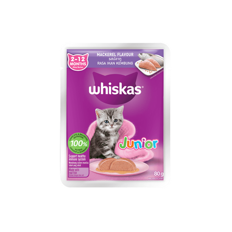 Whiskas 2-12 Month's Junior Mackerel Jelly 80G