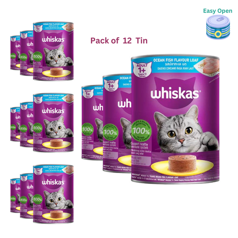 Whiskas Adult Ocean Fish Flavour Loaf Cat Food 400G Tin