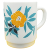 Luminarc Opal Stk Mug 25Cl Peony Flower Aqua Q4477